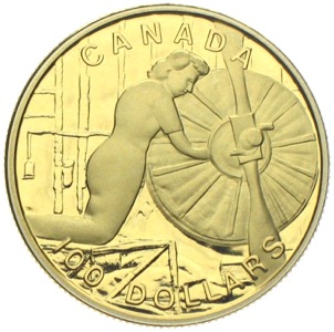 Kanada 100 Dollars Gold 1994 2. Weltkrieg