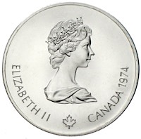 Kanada Olympiade 1976 5 Dollars Silber