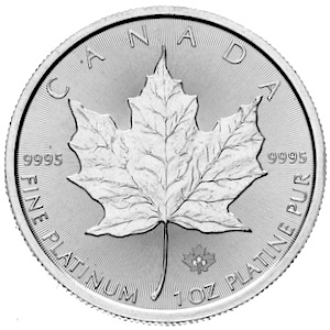 Platin Maple Leaf Kanada 2015 Unze