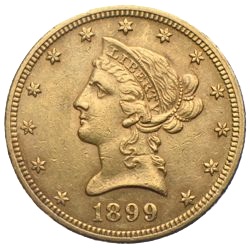 USA eagle 10 Dollars 1895