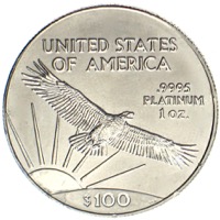 USA 100 Dollars Platin Eagle 2001 1 Unze