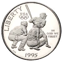 USA Silberdollar Baseball