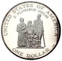 USA Silberdollar Crispus Attucks 1998