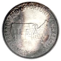 USA George Washington Carver Silberdollar 1952