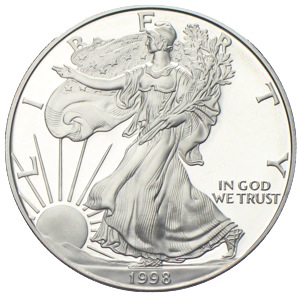 USA Dollar Liberty Eagle 1 Unze Silber 1998