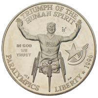 1996 Paralympics Wheelchair Silver Dollar