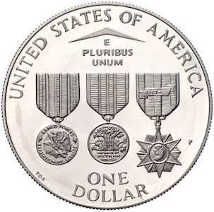 USA Silberdollar Vietnam Veterans 1994