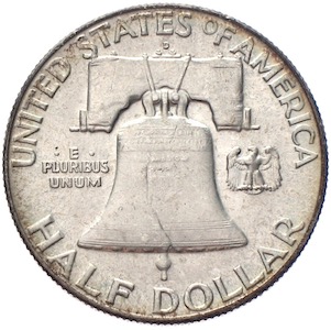 USA Halfdollar Benjamin Franklin Freiheitsglocke