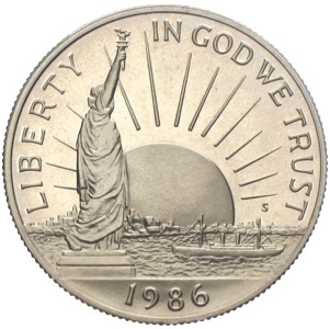 USA Liberty Halfdollar 1986
