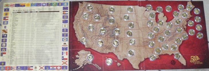 USA State Quarters Folder