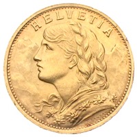 20 Franken Goldmünze Vreneli