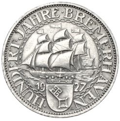 3 Reichsmark Bremerhaven