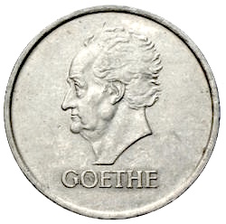 3 Reichsmark Johann Wolfgang von Goethe