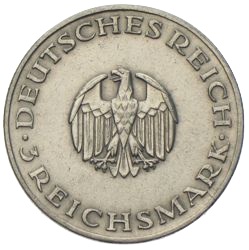 3 Reichsmark Gotthold Ephraim Lessing 1929