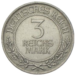 3 Reichsmark Lübeck 1926