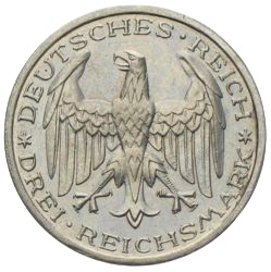 3 Reichsmark Marburg 1927