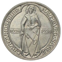 3 Reichsmark Gründungsfeier Naumburg Saale