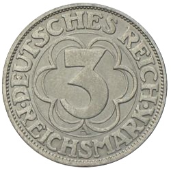 3 Reichsmark Nordhausen 1927