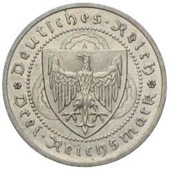 3 Reichsmark Walther von der Vogelweide 1930