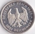 3 Reichsmark 450 Jahre Universität Tübingen 1927 Silbermünzen der Weimarer Republik