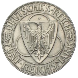 5 Reichsmark Rheinlandräumung 1930