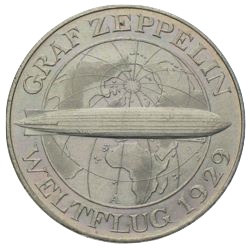 5 Reichsmark Graf Zeppelin Weltflug