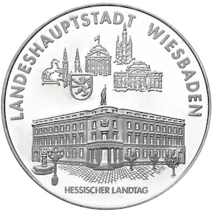 Wiesbaden Silbermedaille Landeshauptstadt Hessen
