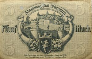 Würzburg Notgeldschein Münzen
