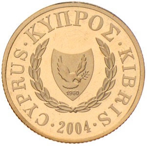 Zypern 20 Pfund Lires 2004 Gold